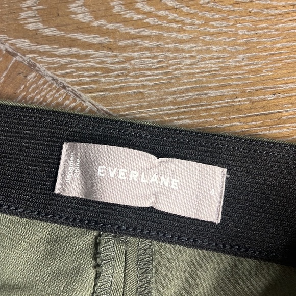 EVERLANE The Side-Zip Stretch Cotton Olive Ponte Pant 4 - Picture 8 of 14